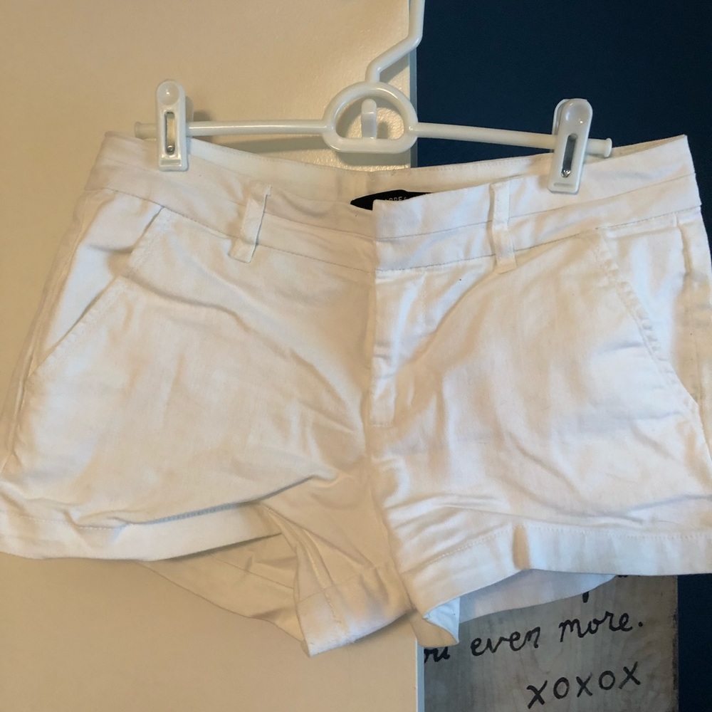 Francesca’s white denim shorts
